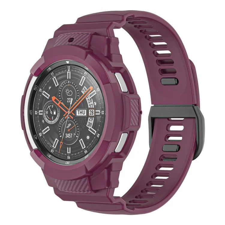 Dây đồng hồ thể thao silicone sợi carbon liền khối, Dành cho Samsung Galaxy Watch4 Classic 42mm