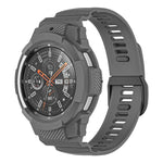 Dây đồng hồ thể thao silicone sợi carbon liền khối, Dành cho Samsung Galaxy Watch4 Classic 42mm