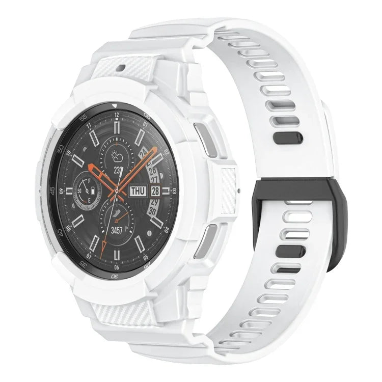 Dây đồng hồ thể thao silicone sợi carbon liền khối, Dành cho Samsung Galaxy Watch4 Classic 42mm