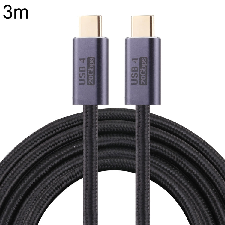 Cáp dữ liệu bện USB 4 USB-C / Type-C đực sang USB-C / Type-C đực 20Gbps, dài 0,5m, 1m, 1,5m, 2m, 3m