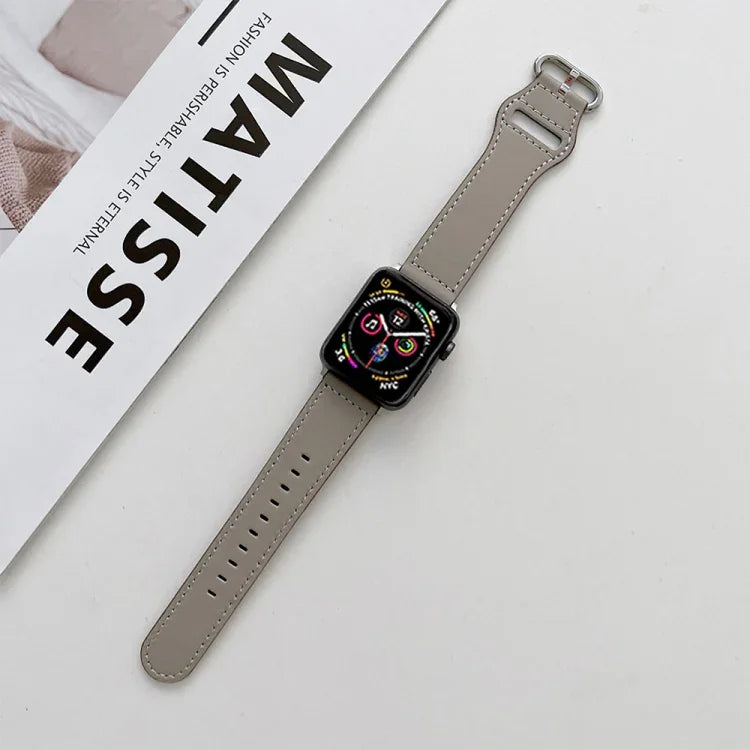 Dây da thật khóa oval cho Apple Watch Series, 7 41mm / 6&SE&5&4 40mm / 3&2&1 38mm, 7 45mm / 6&SE&5&4 44mm / 3&2&1 42mm