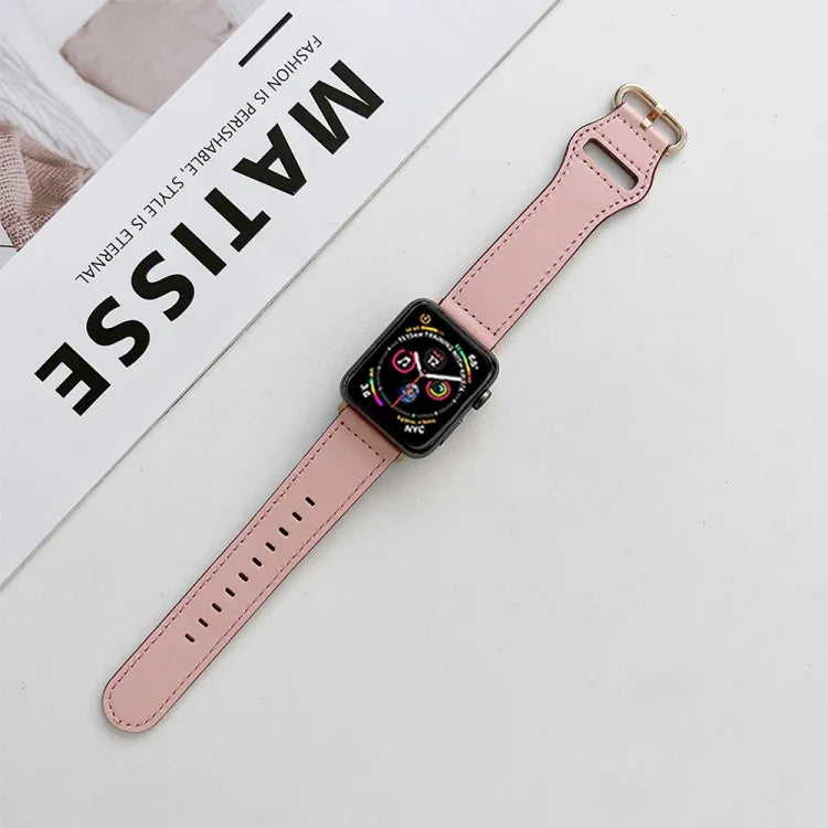 Dây da thật khóa oval cho Apple Watch Series, 7 41mm / 6&SE&5&4 40mm / 3&2&1 38mm, 7 45mm / 6&SE&5&4 44mm / 3&2&1 42mm