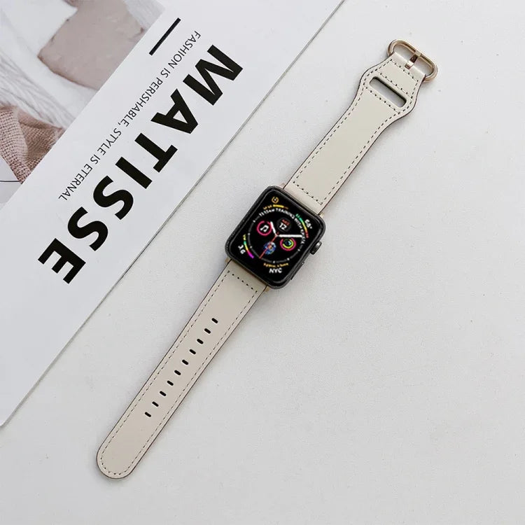 Dây da thật khóa oval cho Apple Watch Series, 7 41mm / 6&SE&5&4 40mm / 3&2&1 38mm, 7 45mm / 6&SE&5&4 44mm / 3&2&1 42mm