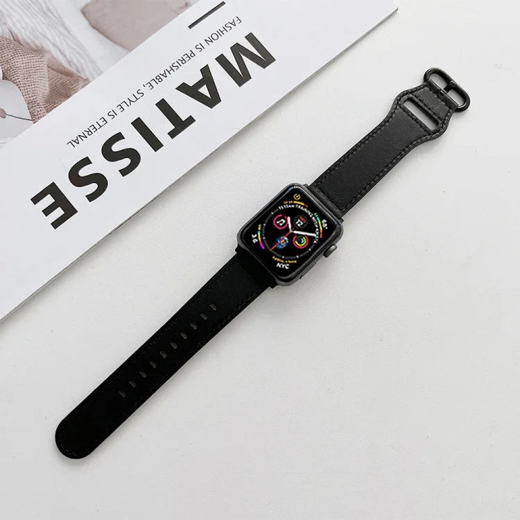 Dây da thật khóa oval cho Apple Watch Series, 7 41mm / 6&SE&5&4 40mm / 3&2&1 38mm, 7 45mm / 6&SE&5&4 44mm / 3&2&1 42mm