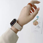 Dây da thật khóa oval cho Apple Watch Series, 7 41mm / 6&SE&5&4 40mm / 3&2&1 38mm, 7 45mm / 6&SE&5&4 44mm / 3&2&1 42mm