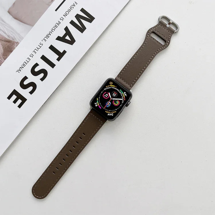 Dây da thật khóa oval cho Apple Watch Series, 7 41mm / 6&SE&5&4 40mm / 3&2&1 38mm, 7 45mm / 6&SE&5&4 44mm / 3&2&1 42mm