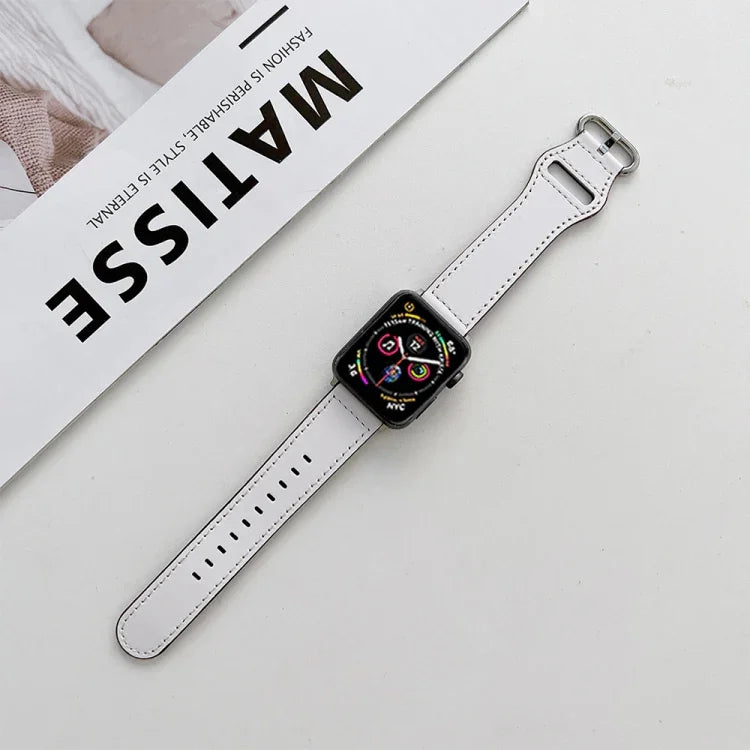 Dây da thật khóa oval cho Apple Watch Series, 7 41mm / 6&SE&5&4 40mm / 3&2&1 38mm, 7 45mm / 6&SE&5&4 44mm / 3&2&1 42mm