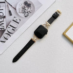 Dây đeo thép hình chữ D + da thật cho Apple Watch Series, 7 41mm / 6&SE&5&4 40mm / 3&2&1 38mm, 7 45mm / 6&SE&5&4 44mm / 3&2&1 42mm