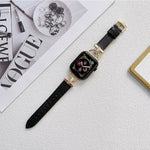 Dây đeo thép hình chữ D + da thật cho Apple Watch Series, 7 41mm / 6&SE&5&4 40mm / 3&2&1 38mm, 7 45mm / 6&SE&5&4 44mm / 3&2&1 42mm