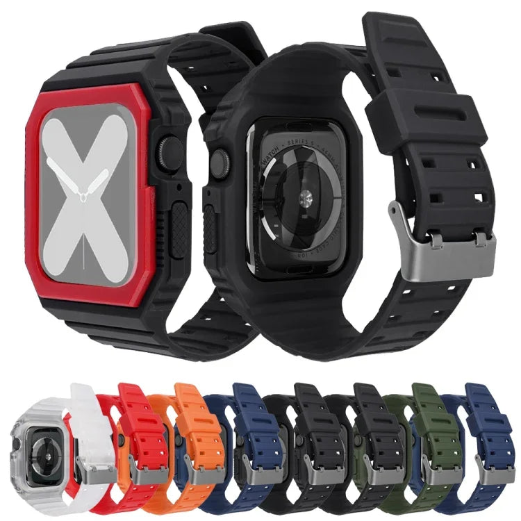 Dây đeo đồng hồ tích hợp hai màu cho Apple Watch Series, 7 41mm / 6&SE&5&4 40mm / 3&2&1 38mm, 7 45mm / 6&SE&5&4 44mm / 3&2&1 42mm