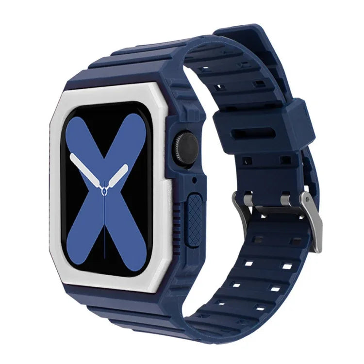 Dây đeo đồng hồ tích hợp hai màu cho Apple Watch Series, 7 41mm / 6&SE&5&4 40mm / 3&2&1 38mm, 7 45mm / 6&SE&5&4 44mm / 3&2&1 42mm