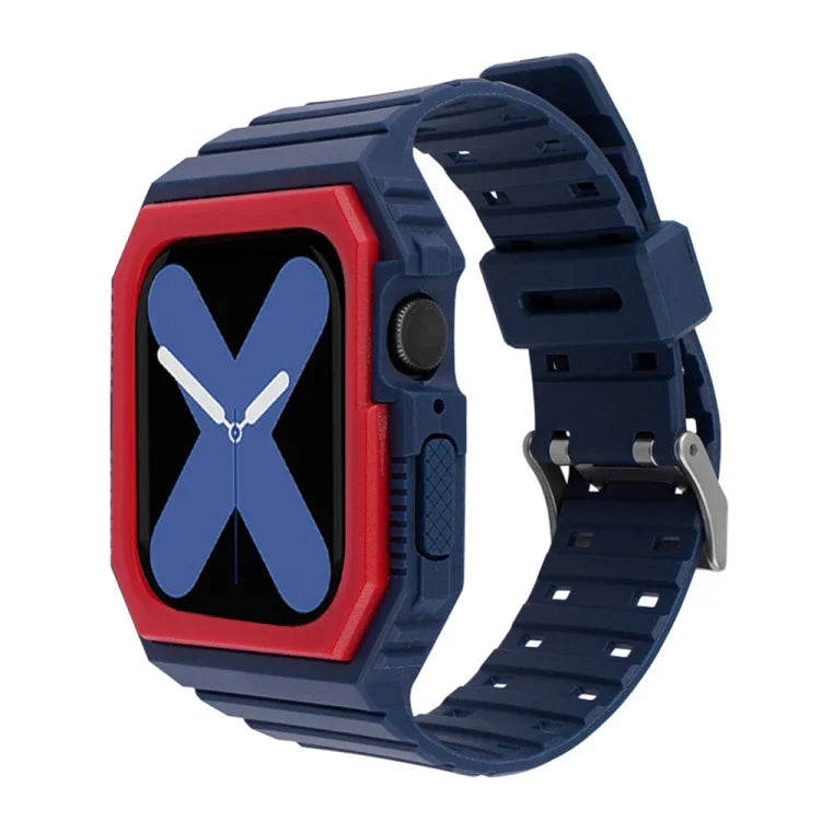 Dây đeo đồng hồ tích hợp hai màu cho Apple Watch Series, 7 41mm / 6&SE&5&4 40mm / 3&2&1 38mm, 7 45mm / 6&SE&5&4 44mm / 3&2&1 42mm