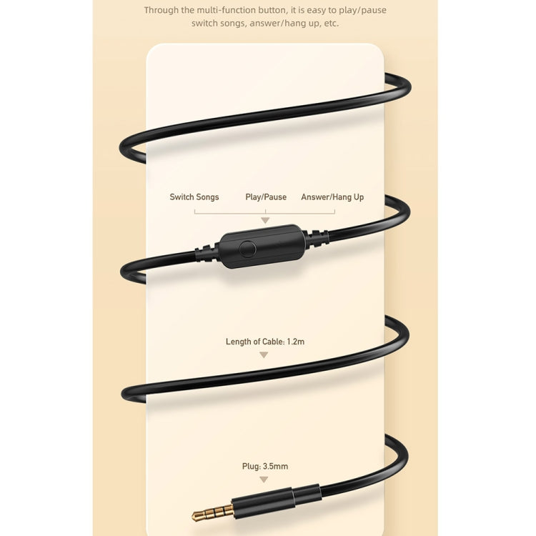 Tai nghe có dây stereo 3.5mm awei GM-6, GM-6(Đen)