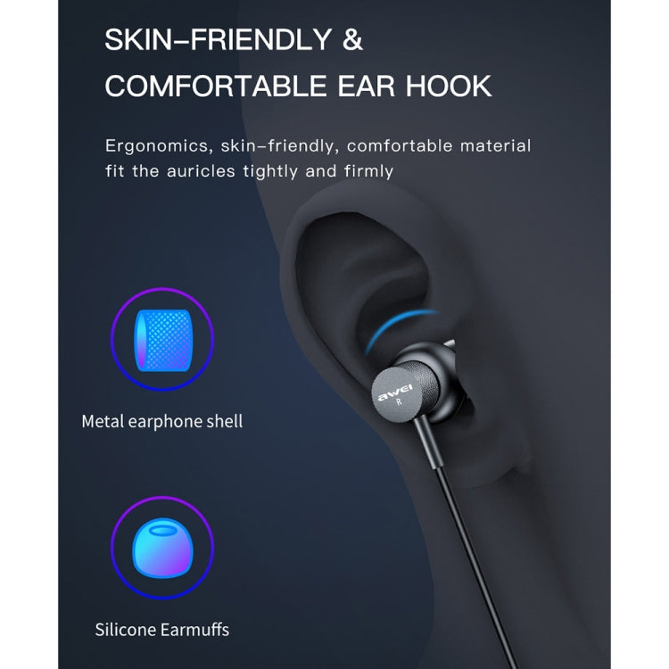 Tai nghe có dây thể thao E-sports in-ear awei ES-180i kèm micro, ES-180i