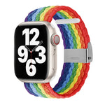 Dây đeo đồng hồ dệt họa tiết dọc cho Apple Watch Series, 7 41mm / 6&SE&5&4 40mm / 3&2&1 38mm, 7 45mm / 6&SE&5&4 44mm / 3&2&1 42mm