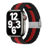 Dây đeo đồng hồ dệt họa tiết dọc cho Apple Watch Series, 7 41mm / 6&SE&5&4 40mm / 3&2&1 38mm, 7 45mm / 6&SE&5&4 44mm / 3&2&1 42mm