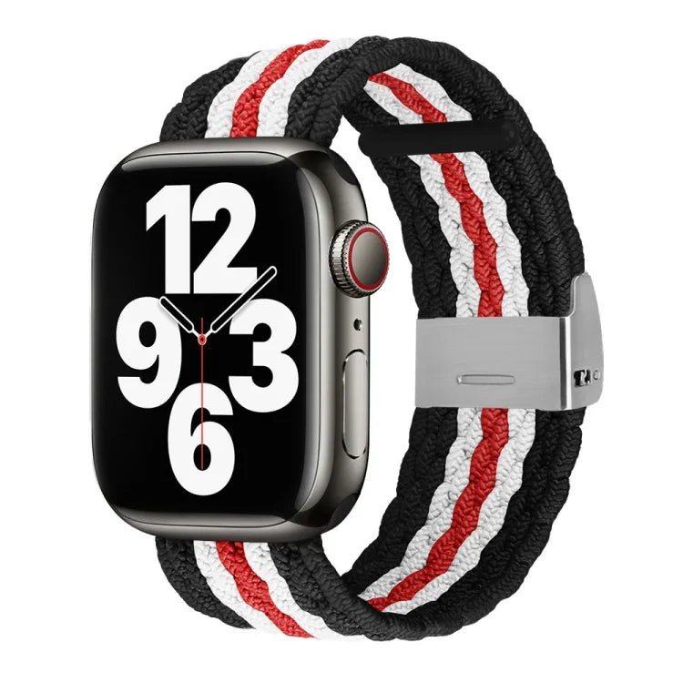 Dây đeo đồng hồ dệt họa tiết dọc cho Apple Watch Series, 7 41mm / 6&SE&5&4 40mm / 3&2&1 38mm, 7 45mm / 6&SE&5&4 44mm / 3&2&1 42mm