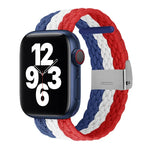 Dây đeo đồng hồ dệt họa tiết dọc cho Apple Watch Series, 7 41mm / 6&SE&5&4 40mm / 3&2&1 38mm, 7 45mm / 6&SE&5&4 44mm / 3&2&1 42mm
