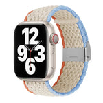 Dây đeo đồng hồ dệt họa tiết dọc cho Apple Watch Series, 7 41mm / 6&SE&5&4 40mm / 3&2&1 38mm, 7 45mm / 6&SE&5&4 44mm / 3&2&1 42mm