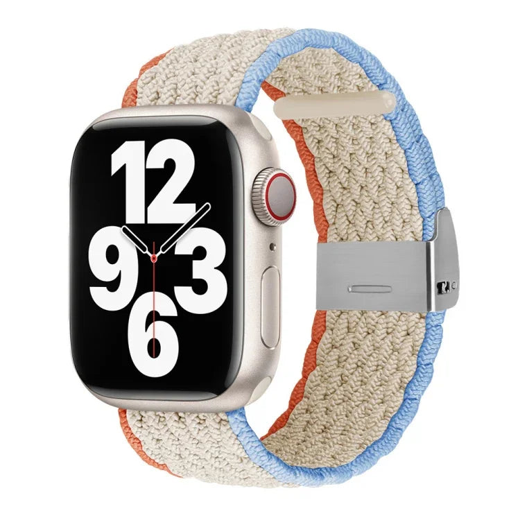 Dây đeo đồng hồ dệt họa tiết dọc cho Apple Watch Series, 7 41mm / 6&SE&5&4 40mm / 3&2&1 38mm, 7 45mm / 6&SE&5&4 44mm / 3&2&1 42mm
