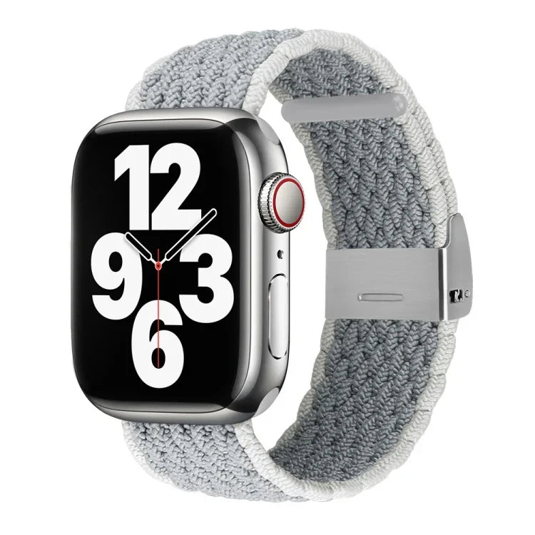 Dây đeo đồng hồ dệt họa tiết dọc cho Apple Watch Series, 7 41mm / 6&SE&5&4 40mm / 3&2&1 38mm, 7 45mm / 6&SE&5&4 44mm / 3&2&1 42mm