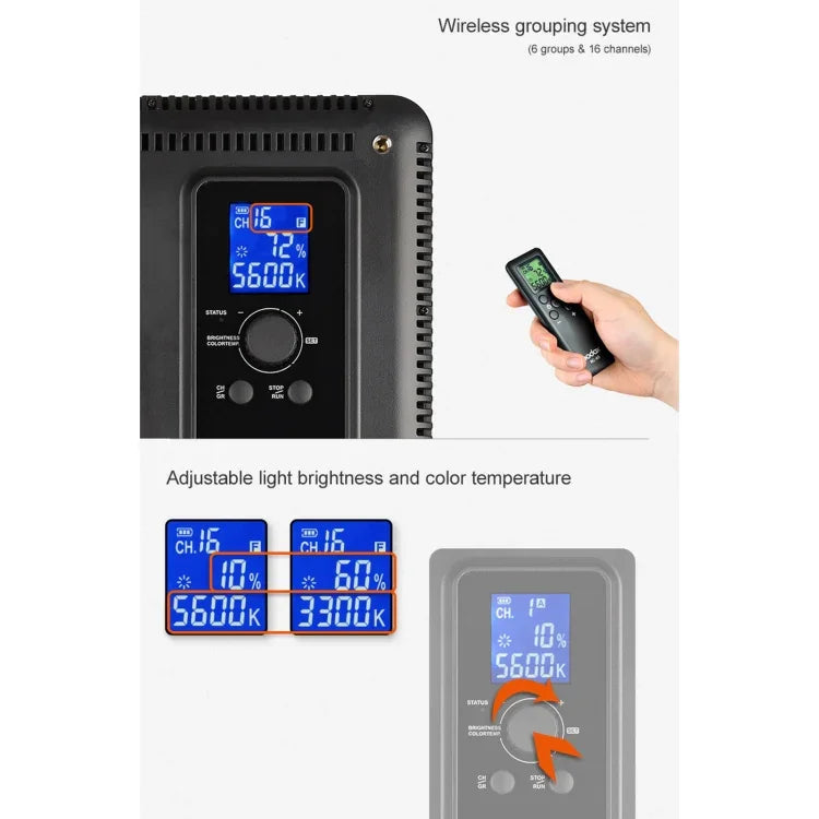 Đèn chiếu sáng video LED Godox LEDP260C, LEDP260C