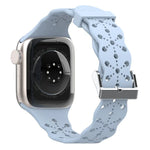 Dây đeo đồng hồ silicone ren cho Apple Watch Series, 7 41mm / 6&SE&5&4 40mm / 3&2&1 38mm, 7 45mm / 6&SE&5&4 44mm / 3&2&1 42mm