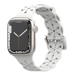 Dây đeo đồng hồ silicone ren cho Apple Watch Series, 7 41mm / 6&SE&5&4 40mm / 3&2&1 38mm, 7 45mm / 6&SE&5&4 44mm / 3&2&1 42mm