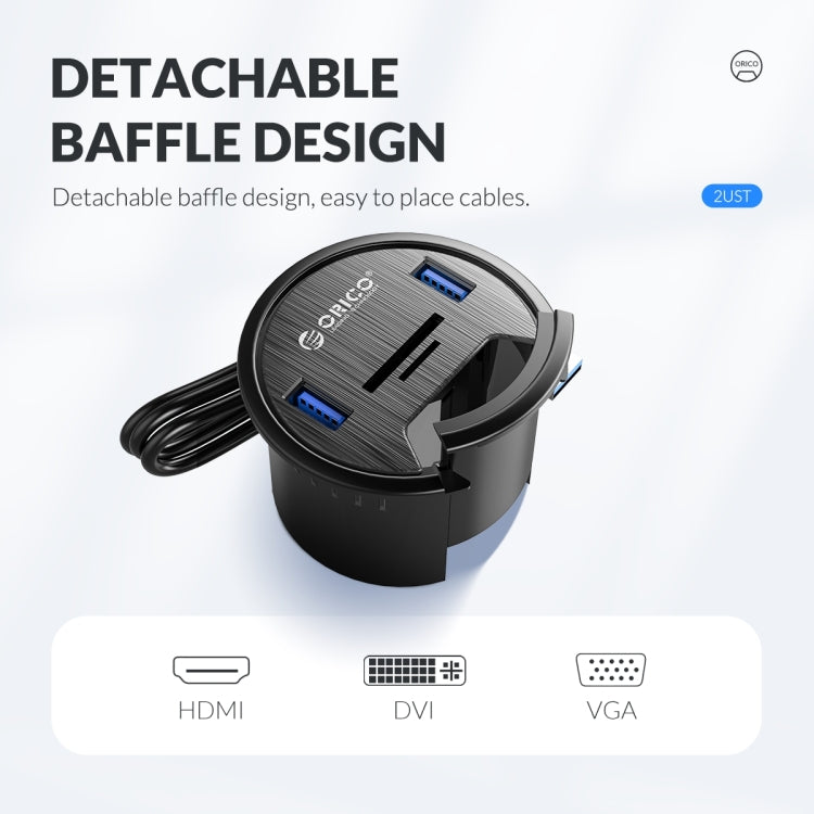 Hub đa chức năng để bàn ORICO DESK-4U-BK 4 cổng USB3.0