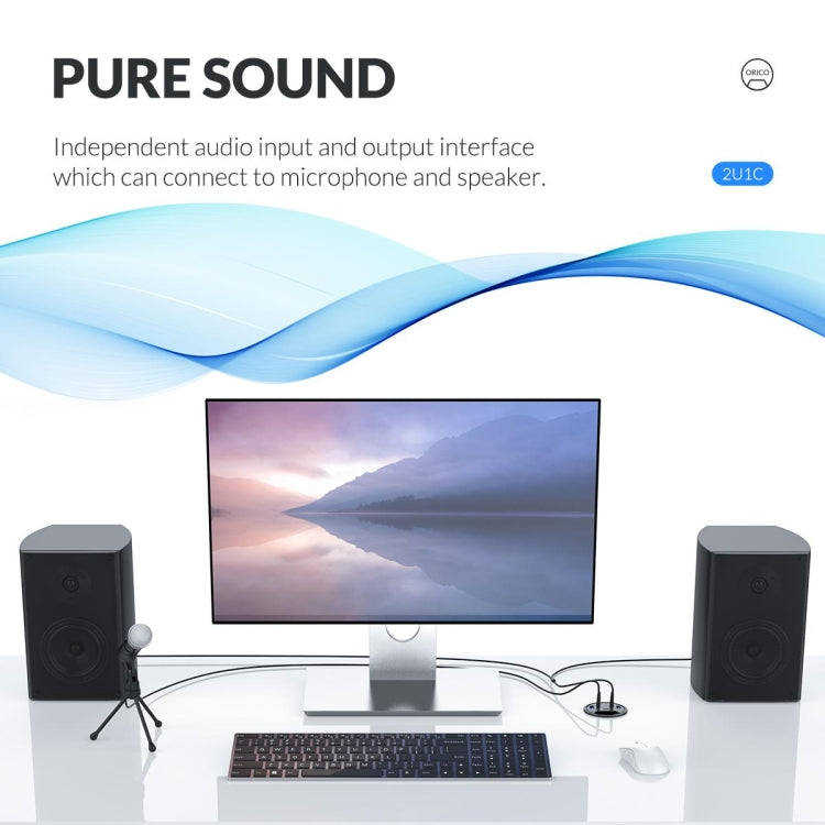 Hub đa chức năng để bàn ORICO DESK-4U-BK 4 cổng USB3.0