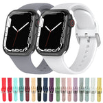 Dây đeo đồng hồ silicone, kích thước: S 110mm cho Apple Watch Series 7 41mm / 6&SE&5&4 40mm / 3&2&1 38mm, 110mm