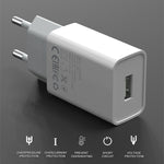 IVON AD-33 Bộ sạc du lịch 2 trong 1 cổng USB đơn 2.1A + bộ cáp dữ liệu USB sang 8 Pin dài 1m, phích cắm EU, phích cắm US