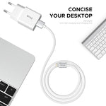 IVON AD-35 Bộ sạc du lịch 2 trong 1 cổng USB 18W QC3.0 + bộ cáp dữ liệu USB sang 8 Pin dài 1m, phích cắm EU, phích cắm US