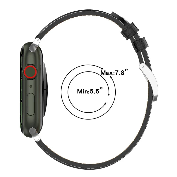 Dây đeo đồng hồ da thật, kích thước: kích thước nhỏ cho Apple Watch Series 7 41mm / 6&SE&5&4 40mm / 3&2&1 38mm, kích thước: kích thước nhỏ cho Apple Watch Series 8&7 41mm / SE 2&6&SE&5&4 40mm / 3&2&1 38mm