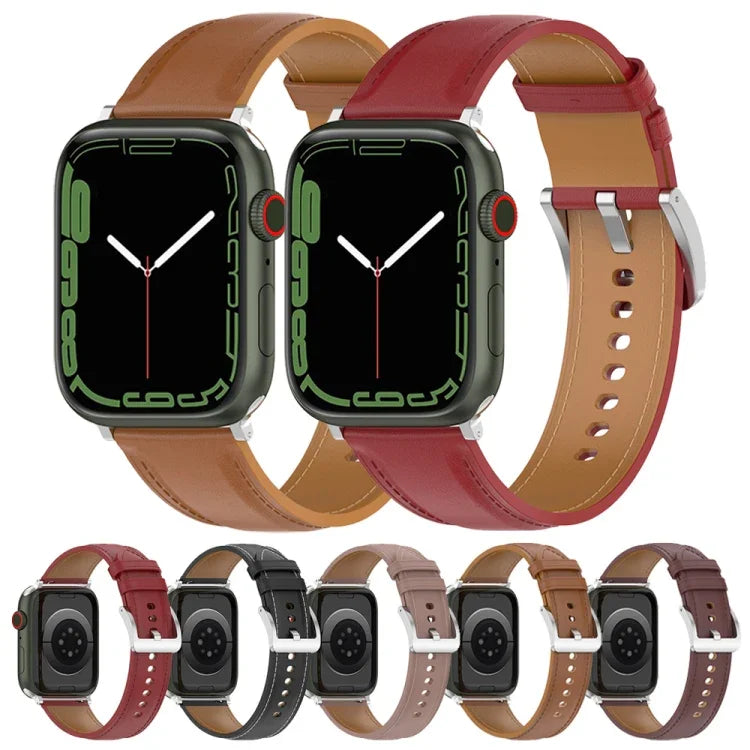Dây đeo đồng hồ da thật, kích thước: kích thước nhỏ cho Apple Watch Series 7 41mm / 6&SE&5&4 40mm / 3&2&1 38mm, kích thước: kích thước nhỏ cho Apple Watch Series 8&7 41mm / SE 2&6&SE&5&4 40mm / 3&2&1 38mm
