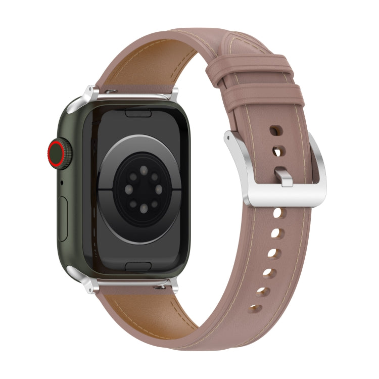 Dây đeo đồng hồ da thật, kích thước: kích thước tự do cho Apple Watch Series 7 45mm / 6&SE&5&4 44mm / 3&2&1 42mm, kích thước: kích thước tự do cho Apple Watch Ultra 49mm / Series 8&7 45mm / SE 2&6&SE&5&4 44mm / 3&2&1 42mm