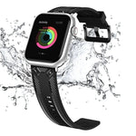 Dây đeo đồng hồ họa tiết sợi carbon cho Apple Watch Series, 7 41mm / 6&SE&5&4 40mm / 3&2&1 38mm, 7 45mm / 6&SE&5&4 44mm / 3&2&1 42mm