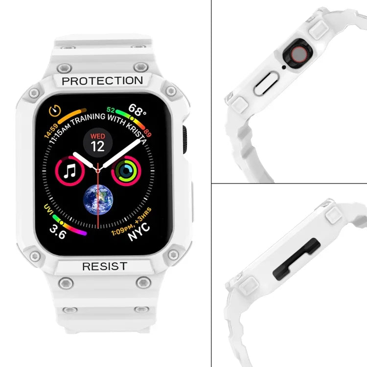 Dây đeo tích hợp một màu chống thấm ba lớp cho Apple Watch Series, 7 41mm / 6&SE&5&4 40mm / 3&2&1 38mm, 7 45mm / 6&SE&5&4 44mm / 3&2&1 42mm