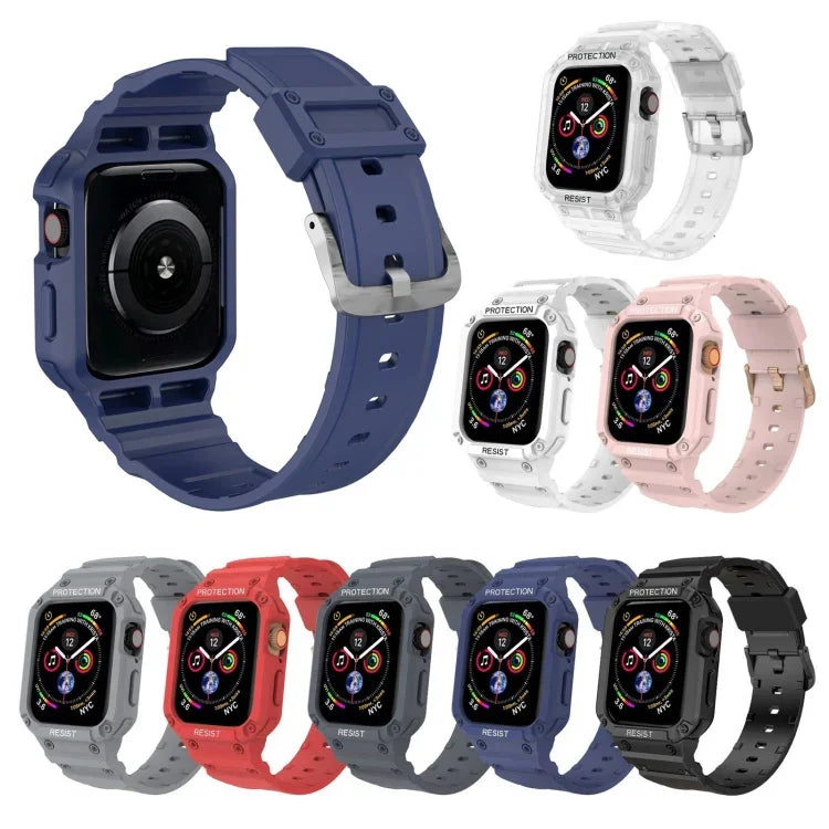 Dây đeo tích hợp một màu chống thấm ba lớp cho Apple Watch Series, 7 41mm / 6&SE&5&4 40mm / 3&2&1 38mm, 7 45mm / 6&SE&5&4 44mm / 3&2&1 42mm