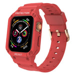 Dây đeo tích hợp một màu chống thấm ba lớp cho Apple Watch Series, 7 41mm / 6&SE&5&4 40mm / 3&2&1 38mm, 7 45mm / 6&SE&5&4 44mm / 3&2&1 42mm