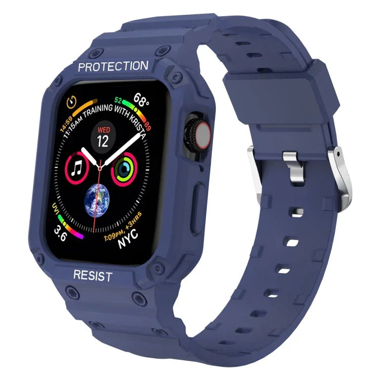 Dây đeo tích hợp một màu chống thấm ba lớp cho Apple Watch Series, 7 41mm / 6&SE&5&4 40mm / 3&2&1 38mm, 7 45mm / 6&SE&5&4 44mm / 3&2&1 42mm
