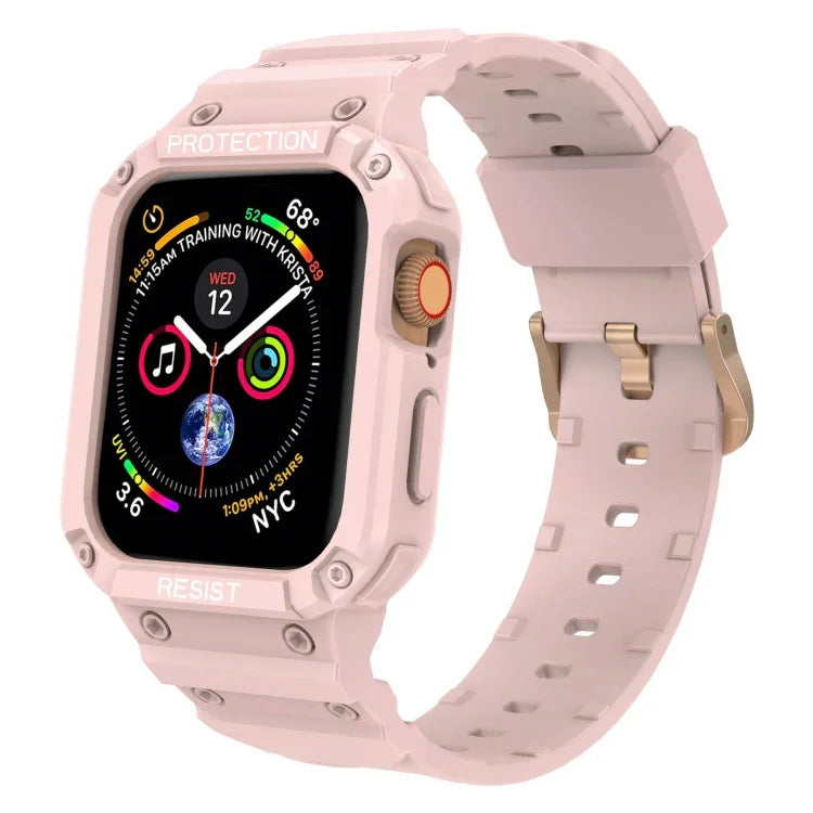 Dây đeo tích hợp một màu chống thấm ba lớp cho Apple Watch Series, 7 41mm / 6&SE&5&4 40mm / 3&2&1 38mm, 7 45mm / 6&SE&5&4 44mm / 3&2&1 42mm