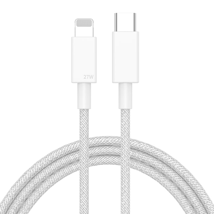 Cáp Dữ Liệu Bện Sạc Nhanh 27W PD USB-C / Type-C sang 8 Pin, Chiều Dài Cáp: 1m, 27W
