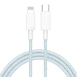 27W PD USB-C / Type-C to 8 Pin Fast Charging Braided Data Cable, Cable Length: 1m, 27W