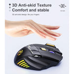 Chuột chơi game không dây sạc im lặng 7 nút iMICE GW-X7 đa chế độ 2.4G + Bluetooth với đèn RGB nhiều màu, GW-X7 2.4G + Bluetooth