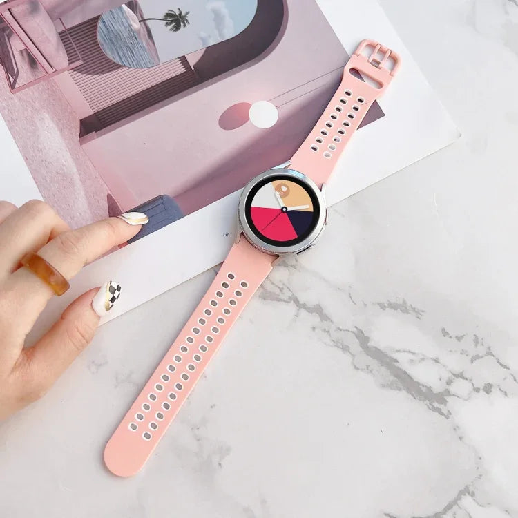 Dây đồng hồ silicone hai màu khóa đôi, Dành cho Samsung Galaxy Watch4 40mm, Dành cho Samsung Galaxy Watch4 44mm
