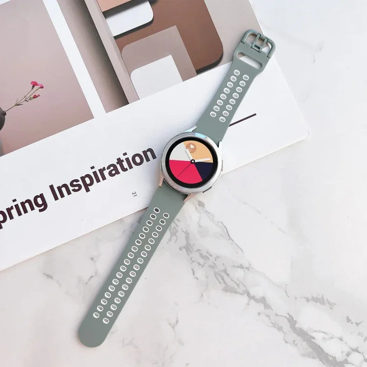Dây đồng hồ silicone hai màu khóa đôi, Dành cho Samsung Galaxy Watch4 40mm, Dành cho Samsung Galaxy Watch4 44mm