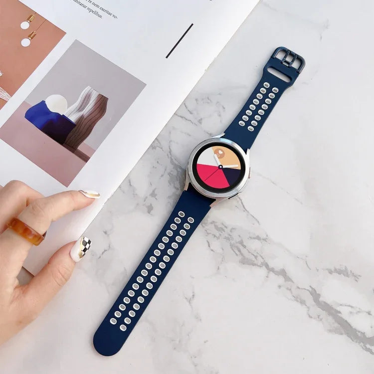 Dây đồng hồ silicone hai màu khóa đôi, Dành cho Samsung Galaxy Watch4 40mm, Dành cho Samsung Galaxy Watch4 44mm