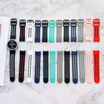 Dây đồng hồ silicone hai màu khóa đôi, Dành cho Samsung Galaxy Watch4 40mm, Dành cho Samsung Galaxy Watch4 44mm