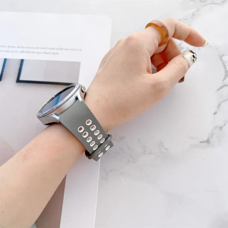 Dây đồng hồ silicone hai màu khóa đôi, Dành cho Samsung Galaxy Watch4 40mm, Dành cho Samsung Galaxy Watch4 44mm